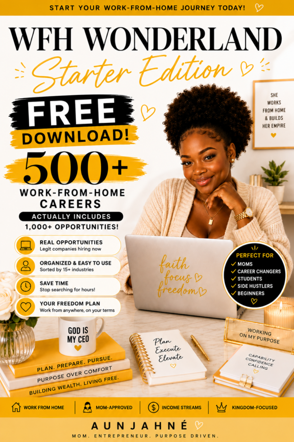 WFH Wonderland: Starter Edition (FREE) | 500+ Work From Home Careers