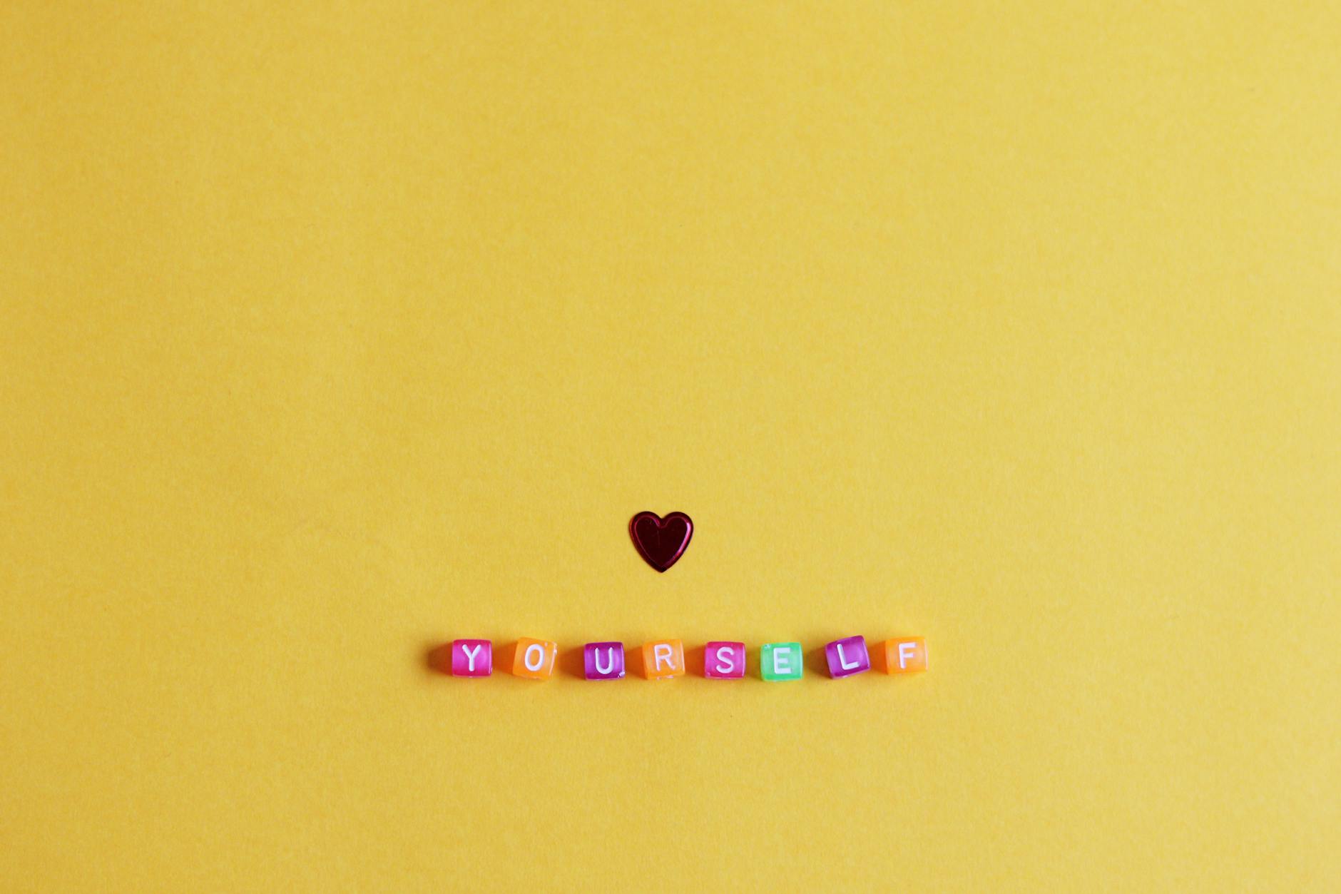 motivational text on yellow background
